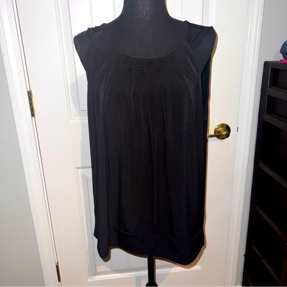 Dress Barn Black Dress Top Size XL 95% Polyester 5% Spandex